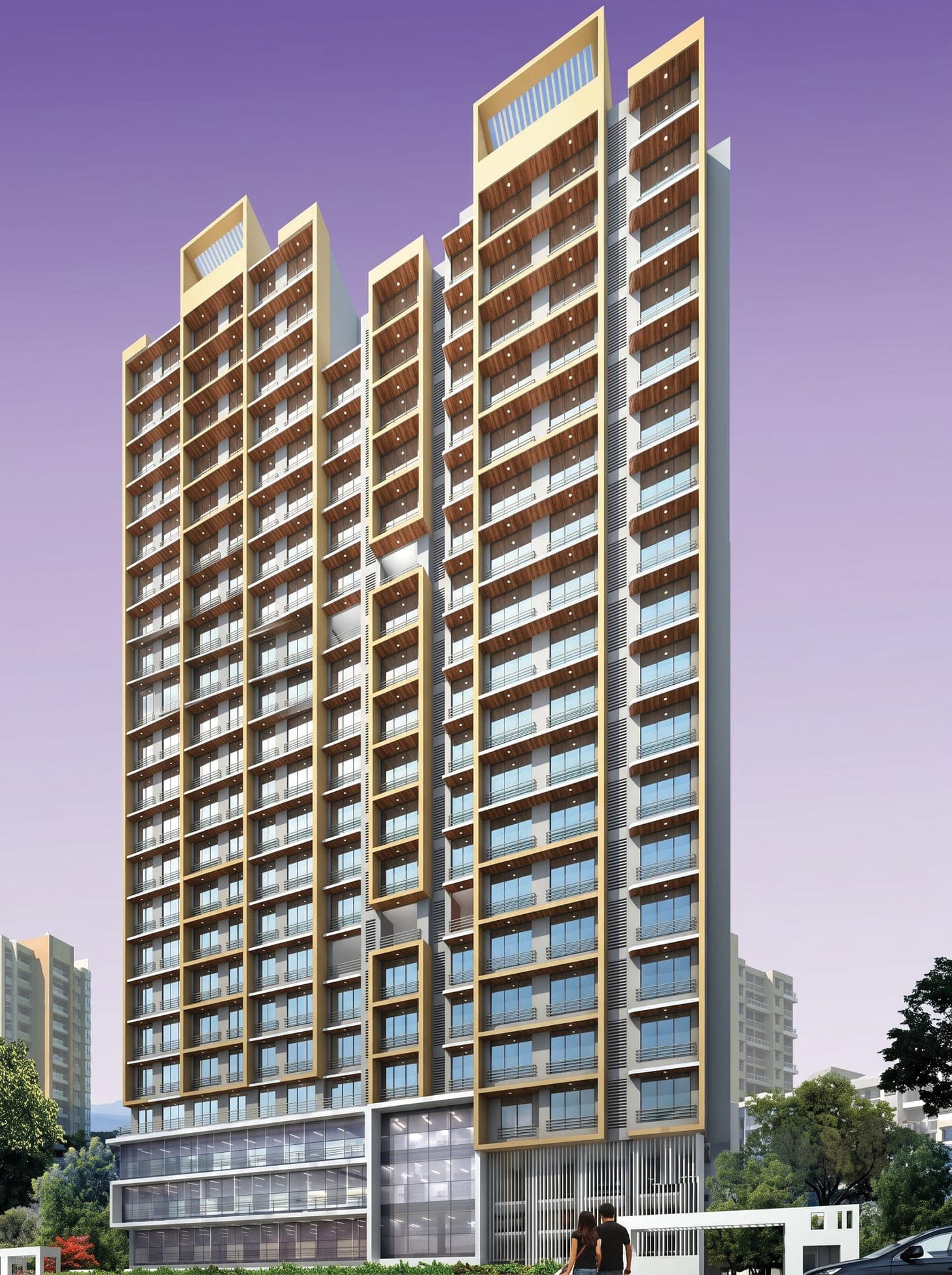 Artiz Elite residential tower in Dahisar, Mumbai — architectural render