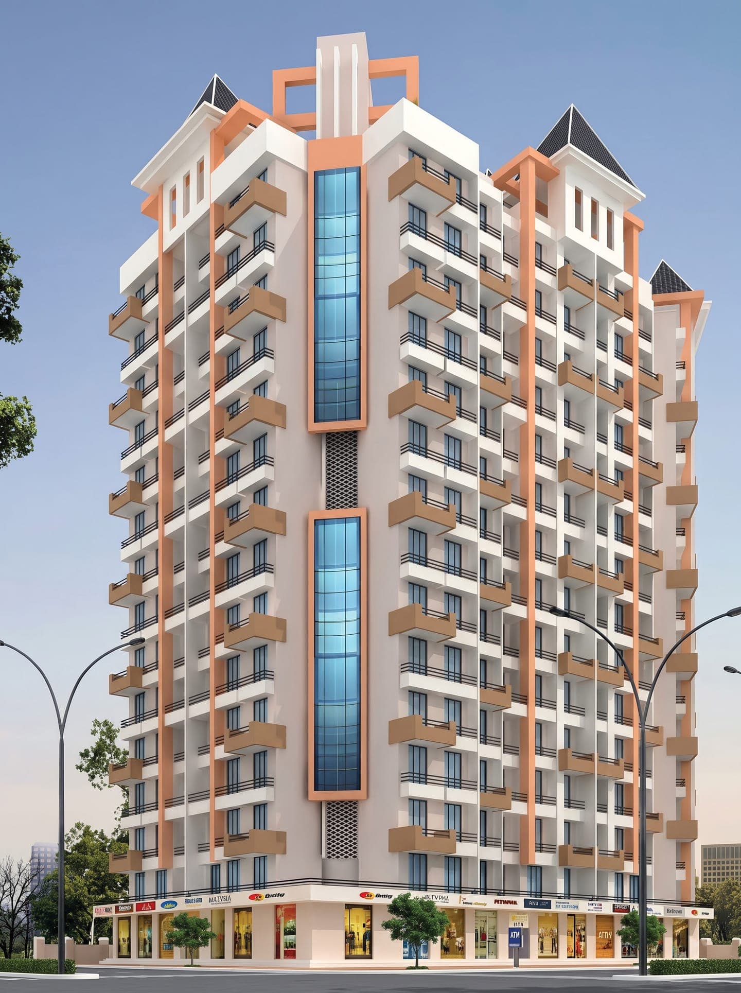 Classic 99 residential tower in Nalasopara — architectural render