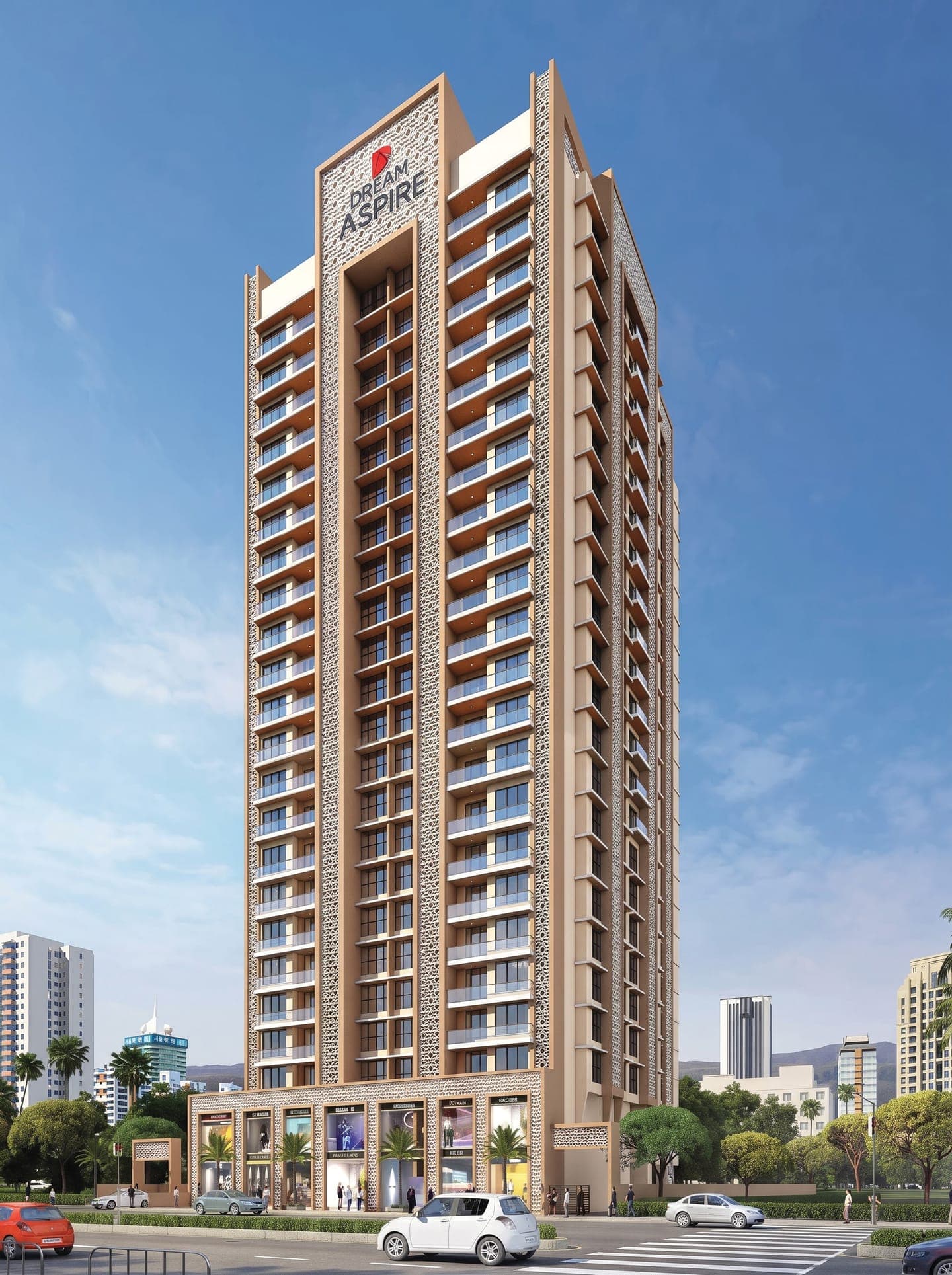 Dream Aspire residential tower in Oshiwara, Mumbai — architectural render