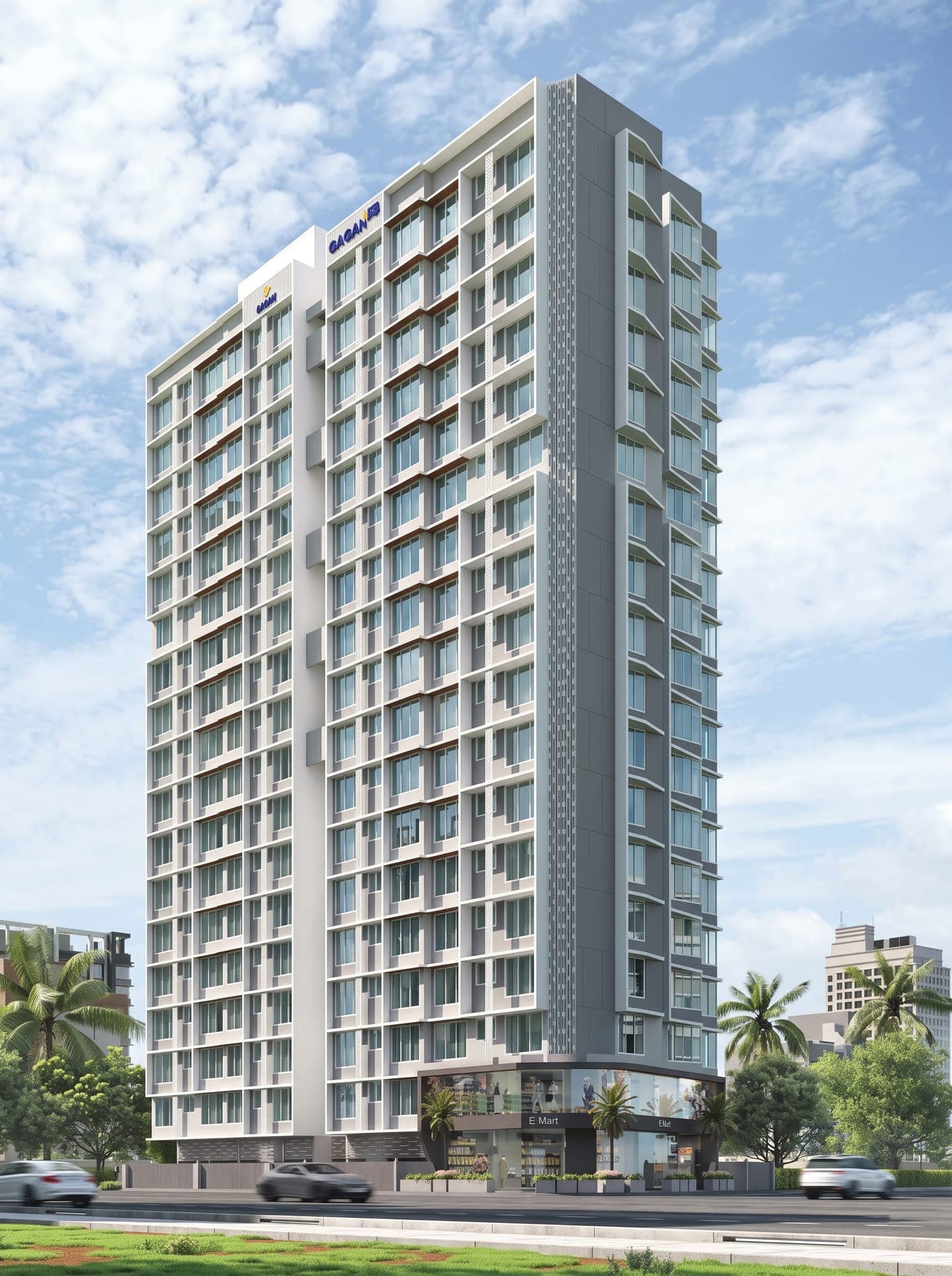 Gagan 138 residential tower in Nehru Nagar, Kurla East, Mumbai — architectural render
