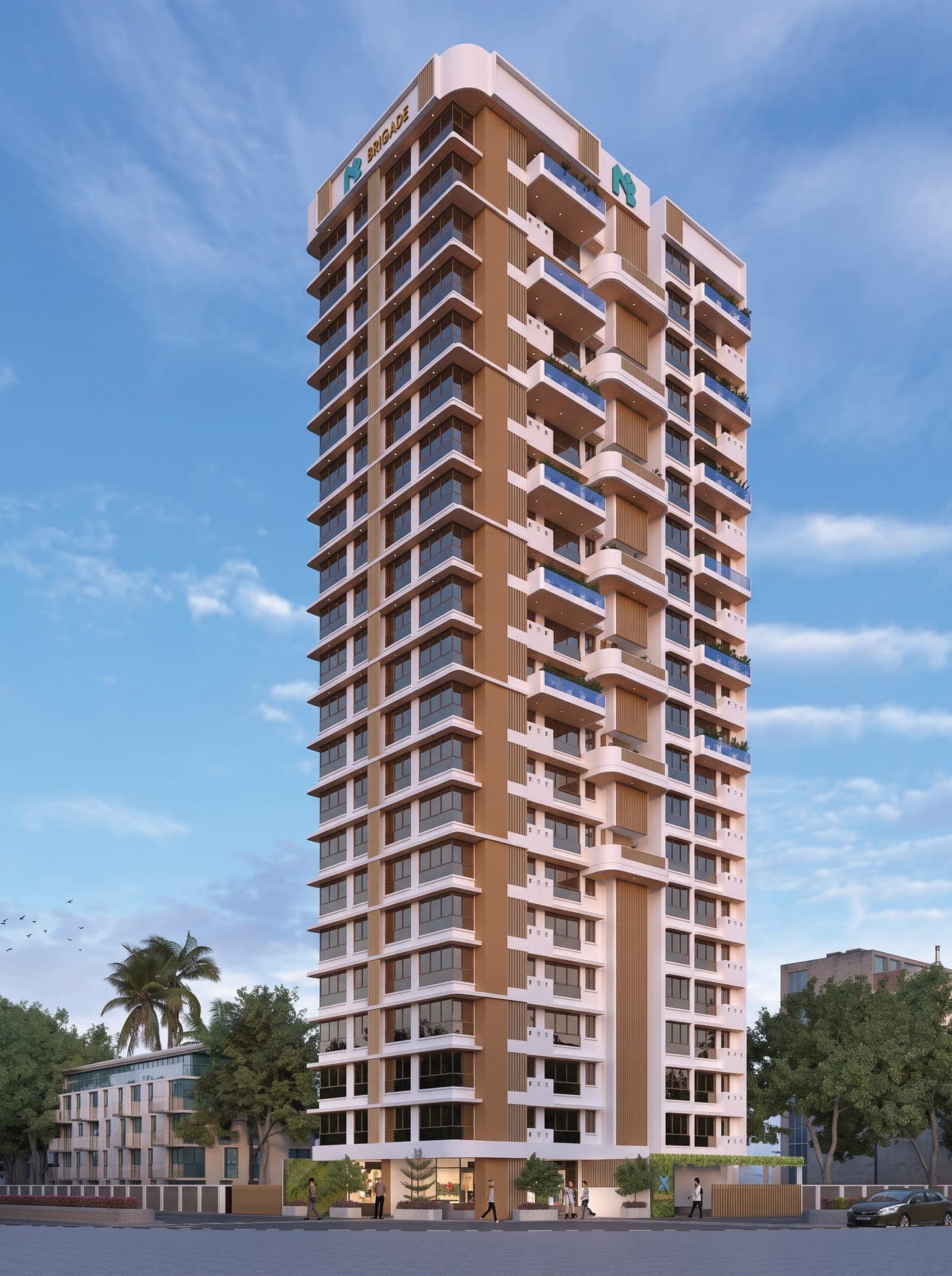 Gracia residential tower in Andheri West, Mumbai — architectural render