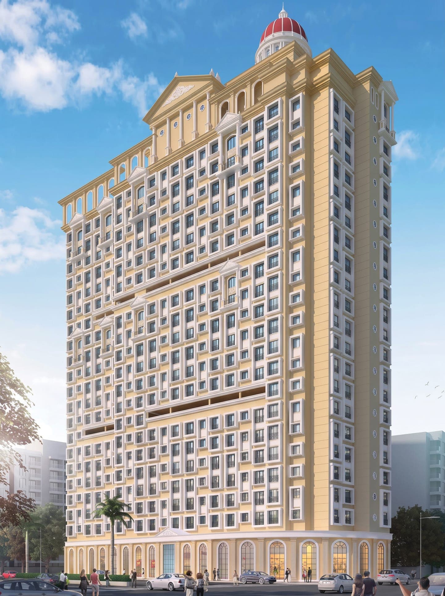 Siddheshwar residential tower on Marve Road, Malad West, Mumbai — architectural render